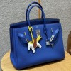Hermes Birkin 35 in Blue Electric Togo Leather PHW