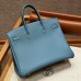Hermes Birkin 35 in Blue Jean Togo Leather PHW