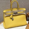 Hermes Birkin 35 in Lime Togo Leather PHW
