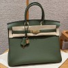 Hermes Birkin 35 in Olive Green Togo Leather GHW