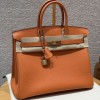 Hermes Birkin 35 in Orange Togo Leather GHW