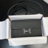Hermes Constance Long To Go Wallet in Black Epsom Leather PHW