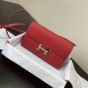 Hermes Constance Long To Go Wallet in Red Epsom Leather PHW