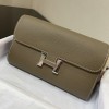 Hermes Constance Long To Go Wallet in Etoupe Epsom Leather PHW
