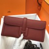 Hermes Jige Elan 29 Clutch In Ruby Epsom Leather