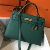 Hermes Kelly 32cm Bag in Epsom Leather Vert Vertigo