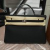 Hermes Voyage Kelly 50 Bag in Black Togo Leather PHW