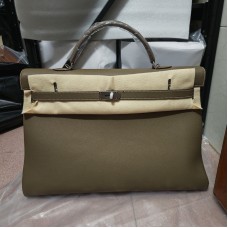 Replica Hermes Voyage Kelly 50 Etoupe Togo Replica Hermes Voyage Kelly 50 Etoupe Togo PHW travel bag
