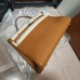 Hermes Voyage Kelly 50 Bag in Gold Togo Leather PHW