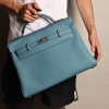 Hermes Kelly 42 Maxi Blue Jean Togo Leather PHW