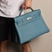 Hermes Kelly 42 Maxi Blue Jean Togo Leather PHW Hermes Kelly 42 Maxi Blue Jean Togo Leather PHW