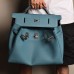 Hermes Kelly 42 Maxi Blue Jean Togo Leather PHW Hermes Kelly 42 Maxi Blue Jean Togo Leather PHW