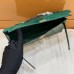Hermes Kelly Cut Clutch in Vert Emeraude Crocodile Alligator Shiny Skin