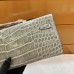 Hermes Kelly Cut Clutch in Gris Névé Crocodile Alligator Shiny Skin Hermes Kelly Cut Clutch in Gris Névé Crocodile Alligator Shiny Skin
