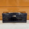 Hermes Kelly Cut Clutch in Bleu Marine Crocodile Alligator Shiny Skin