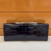 Hermes Kelly Cut Clutch in Bleu Marine Crocodile Alligator Shiny Skin