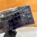 Hermes Kelly Cut Clutch in Bleu Marine Crocodile Alligator Shiny Skin