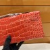 Hermes Kelly Cut Clutch in Rouge Pivoine Crocodile Alligator Shiny Skin Hermes Kelly Cut Clutch in Rouge Pivoine Crocodile Alligator Shiny Skin