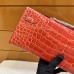 Hermes Kelly Cut Clutch in Rouge Pivoine Crocodile Alligator Shiny Skin Hermes Kelly Cut Clutch in Rouge Pivoine Crocodile Alligator Shiny Skin