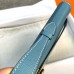 Hermes Kelly Cut Clutch in Blue Jean Epsom Leather Hermes Kelly Cut Clutch in Blue Jean Epsom Leather