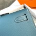 Hermes Kelly Cut Clutch in Blue Jean Epsom Leather Hermes Kelly Cut Clutch in Blue Jean Epsom Leather