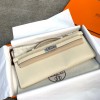 Hermes Kelly Cut Clutch in Craie Epsom Leather