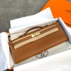 Hermes Kelly Cut Clutch in Gold Epsom Leather
