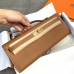 Hermes Kelly Cut Clutch in Gold Epsom Leather
