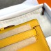 Hermes Kelly Cut Clutch in Jaune Ambre Epsom Leather Hermes Kelly Cut Clutch in Jaune Ambre Epsom Leather