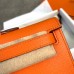 Hermes Kelly Cut Clutch in Orange Epsom Leather Hermes Kelly Cut Clutch in Orange Epsom Leather