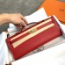 Hermes Kelly Cut Clutch in Red Epsom Leather Hermes Kelly Cut Clutch in Red Epsom Leather