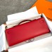 Hermes Kelly Cut Clutch in Red Epsom Leather Hermes Kelly Cut Clutch in Red Epsom Leather