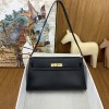 Hermes Kelly Elan Chevre Black GHW