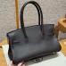 Hermes Shoulder Birkin 29 in Ebene Evercolor Leather