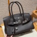 Hermes Shoulder Birkin 29 in Ebene Evercolor Leather