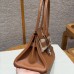 Hermes Shoulder Birkin 29 in Gold Evercolor Leather