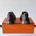 Close-up of signature H detail on Replica Hermes Bouncing Sneaker