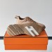 Top down view showing laces and collar of Replica Hermes Bouncing Sneaker