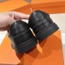 Stitched toe cap detail on Hermes-inspired sneaker