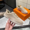 Hermes Beige Suede Neon Sneaker