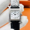 Hermès Heure H Watch Small Model 25 MM with Black Alligator Leather