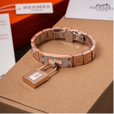 Replica Hermes Kelly Watch Mini 16mm Diamond Steel Timepiece for Women Replica Hermes Kelly Watch Mini 16mm Diamond Steel Padlock Ladies Wrist Watch